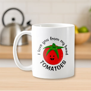 Caneca De Café Eu Te Amo De Meus Tomates De Cabeça