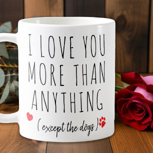 Caneca De Café Eu Te Amo Dia de os namorados De Cachorro