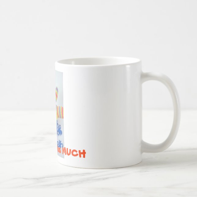 Caneca De Café Eu te amo este MUITO (Direita)