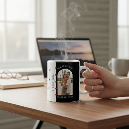 Caneca De Café Eu te amo! Foto moderna dos namorados na moda