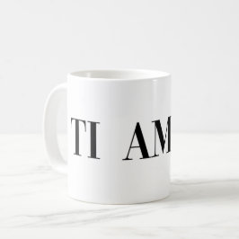 Caneca De Café Eu te amo grafia língua italiana