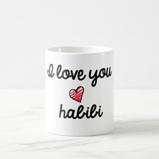 Caneca De Café Eu te amo habibi (Centro)