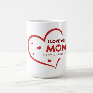 Caneca De Café Eu Te Amo Mãe Dia de as mães Feliz Coffee Mug
