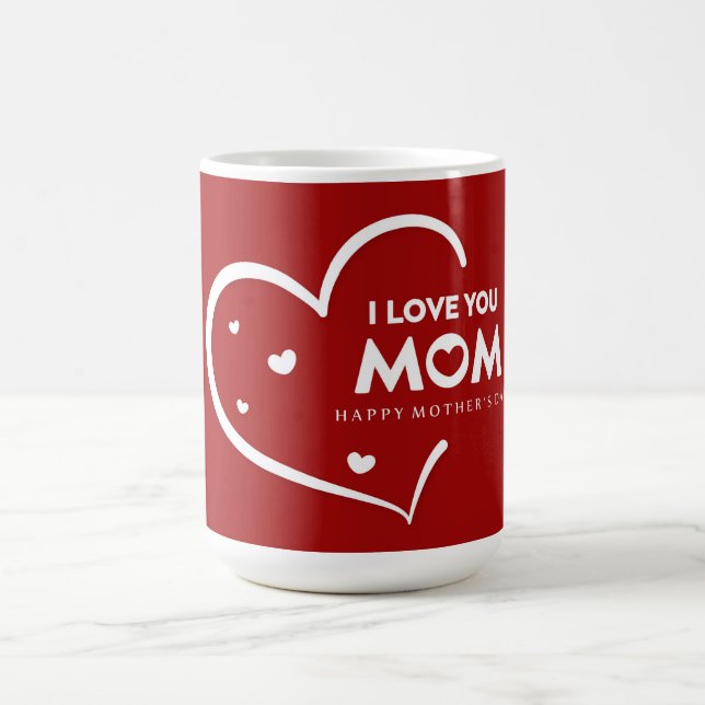 Caneca De Café Eu Te Amo Mãe Dia de as mães Feliz Coffee Mug (Centro)