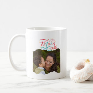 Caneca De Café Eu Te Amo Mãe - Foto Personalizada Vintage Minimal