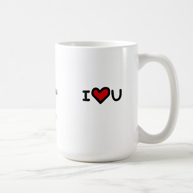 Caneca De Café "Eu te amo mais do que o chá " (Direita)