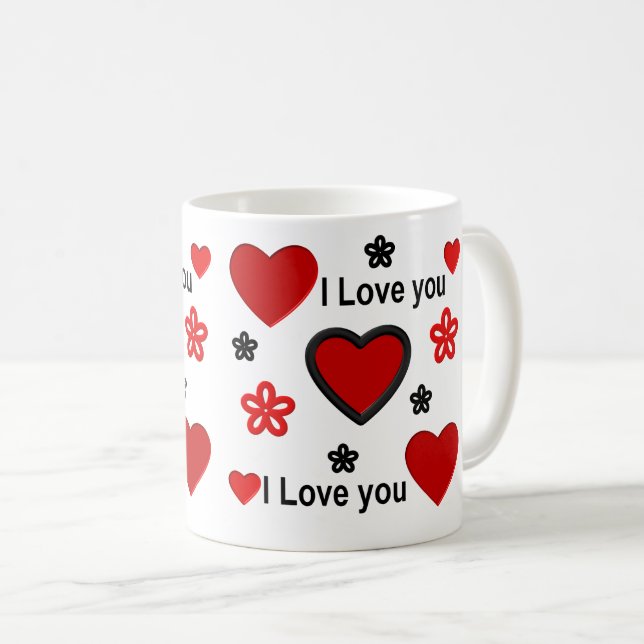 Caneca De Café Eu te amo...mais do que qualquer palavra pode dize (Frente Esquerda)