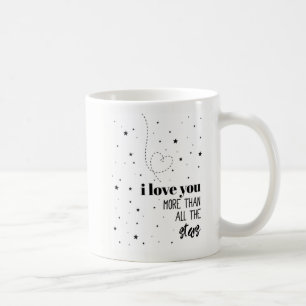 Caneca De Café Eu te amo mais do que todas as estrelas
