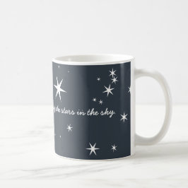 Caneca De Café Eu Te Amo Mais Estrelas Whimicas Azul