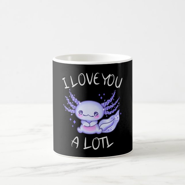 Caneca De Café Eu te amo muito Axolotl apaixonado (Centro)