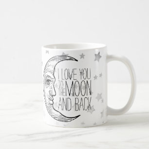 Caneca De Café "Eu te amo na lua e atrás" Mug