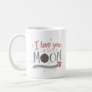 Caneca De Café eu te amo na lua e de volta
