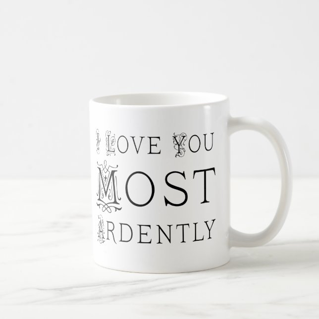 Caneca De Café Eu te amo o mais ardently (Direita)