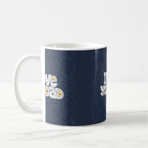 Caneca De Café Eu te amo, pai. Bright lettering aspas no dar