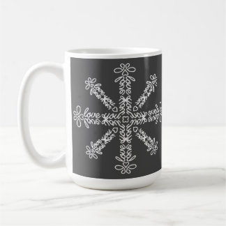 Caneca De Café Eu te amo Palavras Ocultas