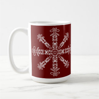 Caneca De Café Eu te amo Palavras Ocultas