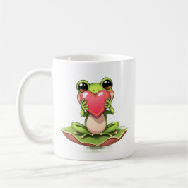 Caneca De Café Eu Te Amo | Sapo Chibi Personalizado