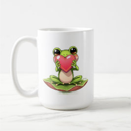 Caneca De Café Eu Te Amo | Sapo Chibi Personalizado