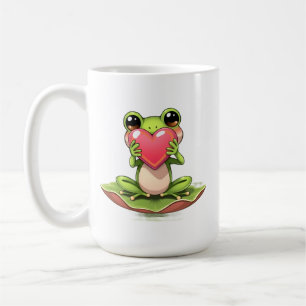Caneca De Café Eu Te Amo   Sapo Chibi Personalizado