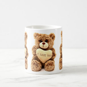 Caneca De Café Eu Te Amo Teddy Bear White Coffee Mug