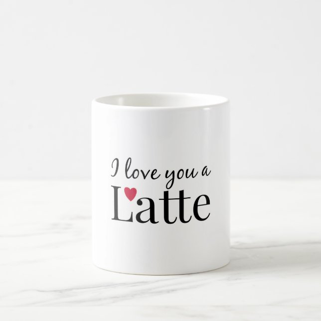 Caneca De Café Eu te amo um latte (Centro)