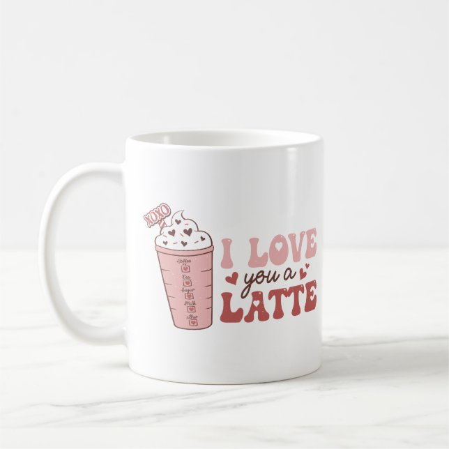 Caneca De Café Eu Te Amo Um Latte (Esquerda)