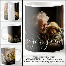 Caneca De Café Eu Te Amo Vovô Belo Texto Do Modelo De Foto
