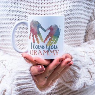 Caneca De Café Eu Te Amo, Vovó Foto De Manipulações De Coração