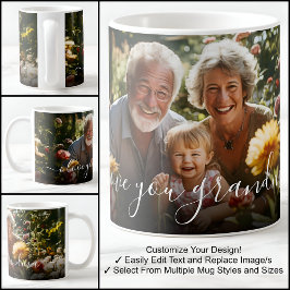Caneca De Café Eu Te Amo Vovó Modelo de Texto para Foto Bonita
