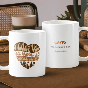 Caneca De Café Eu Te Importo Trendy Beige Dia de os namorados Eng