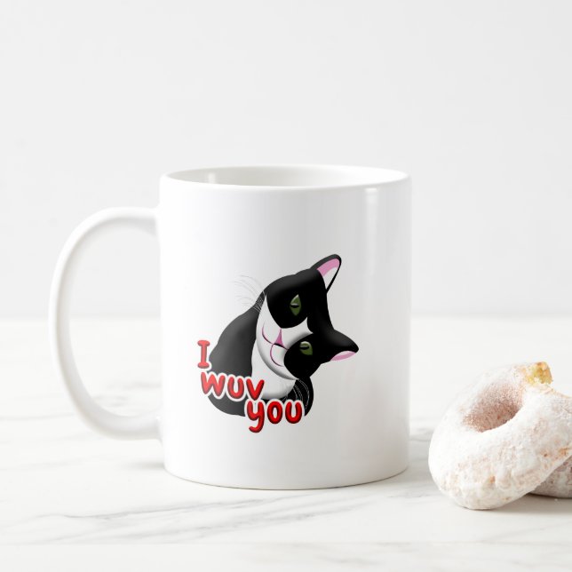 Caneca De Café Eu te usei Cat (Com Donut)