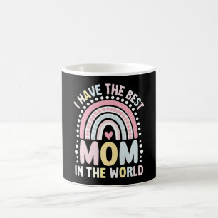 Caneca De Café Eu Tenho A Melhor Mãe Do Mundo Boho Arco-Íris