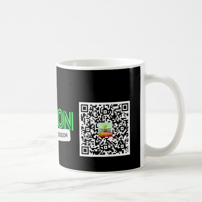 Caneca De Café Eu tenho depressão CTFOD QR Voluntário Advocate Mu (Direita)