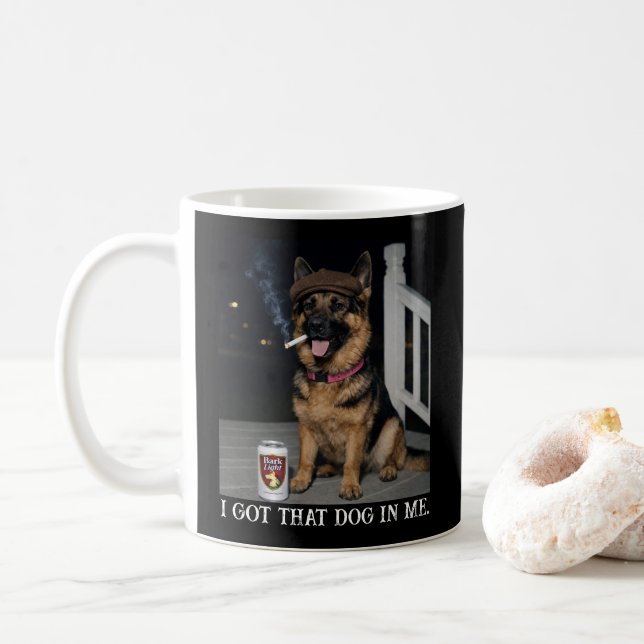 Caneca De Café Eu Tenho Esse Cachorro Em Mim, Meme Divertido do P (Com Donut)