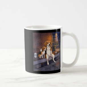 Caneca De Café Eu Tenho Esse Cachorro Em Mim Piada Beagle Fumando