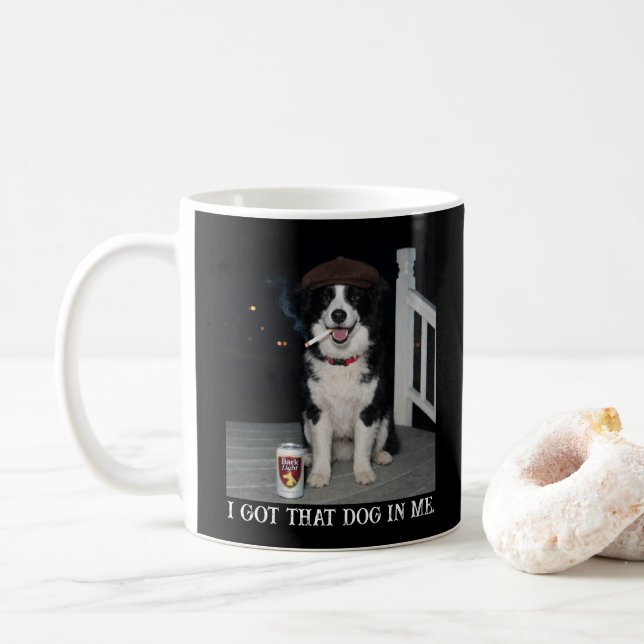 Caneca De Café Eu Tenho Esse Cachorro Em Mim, Piada Engraçada do  (Com Donut)