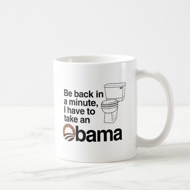 CANECA DE CAFÉ EU TENHO QUE TOMAR UM OBAMA (Direita)