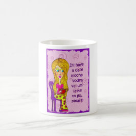 Caneca De Café Eu terei um Valium Latte da vodca do Mocha do café