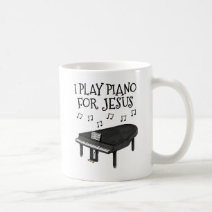 Caneca De Café Eu Toco Piano Para Jesus, Grande Pianista Da Igrej