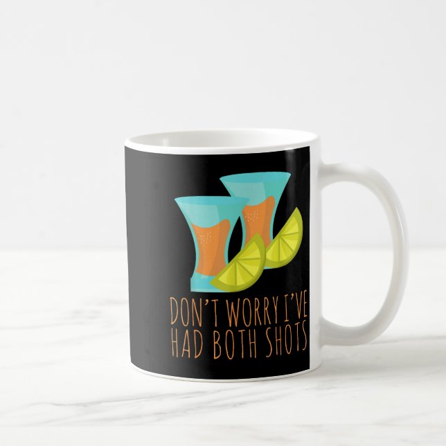 Caneca De Café Eu tomei as duas doses da vacinação engraçada bebe (Direita)