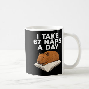 Caneca De Café Eu Tomo 67 Sonecas Por Dia Capivara Engraçada Seis