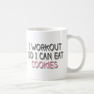 Caneca De Café Eu Trabalho Para Que Eu Coma Cookies