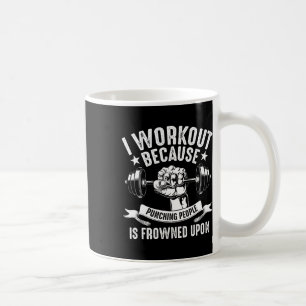 Caneca De Café Eu Trabalho Porque Punhando Pessoas Confrontadas