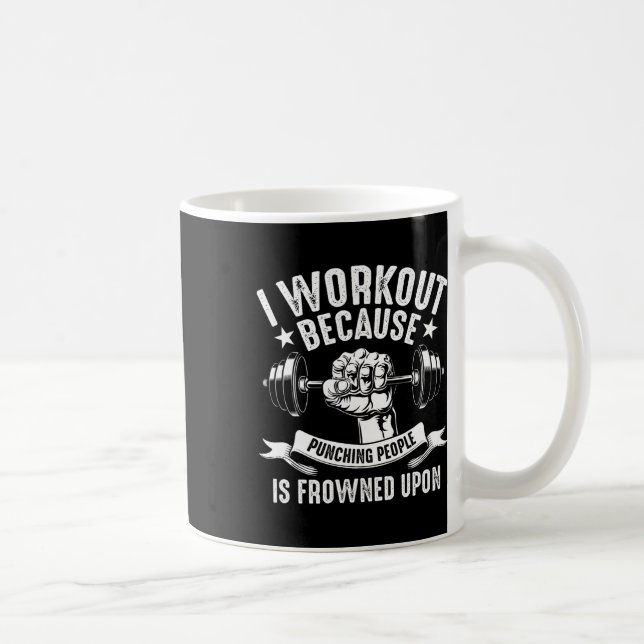 Caneca De Café Eu Trabalho Porque Punhando Pessoas Confrontadas (Direita)