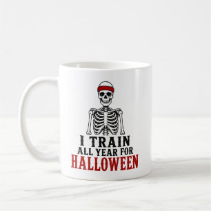 Caneca De Café Eu Treino o Ano Todo Presente Divertido de Hallowe