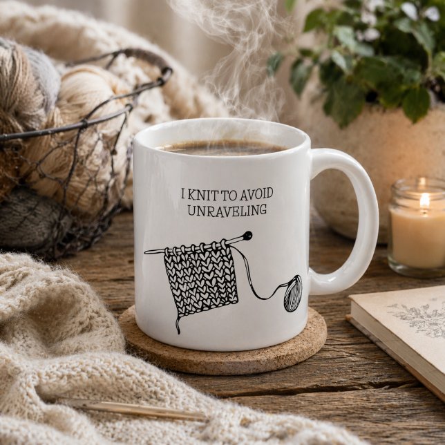 Caneca De Café Eu Tricô para Evitar Desmanchar Humor  (Criador carregado)