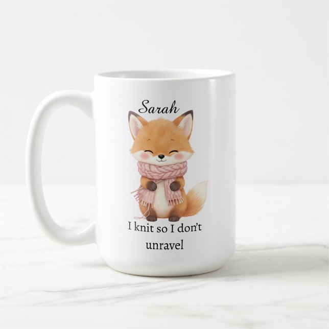 Caneca de Café Eu Tricô Para Não Desmanchar (Esquerda)