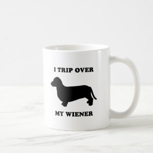 Caneca De Café Eu tropeço sobre meu wiener
