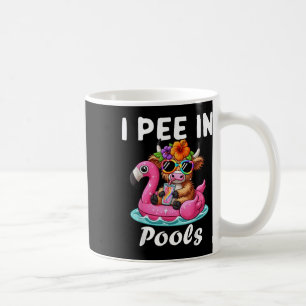 Caneca De Café Eu Urino Em Piscinas Terras Altas Vaca Piadas Engr