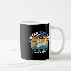 Caneca De Café Eu Uso Azul Para a Conscientização da Síndrome da